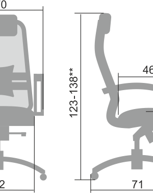 Кресло САМУРАЙ KL – 1.03 ( сетка/экокожа/хром ) черный