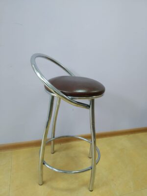 Барный стул КАРИНА ( экокожа / хром ) коричневый