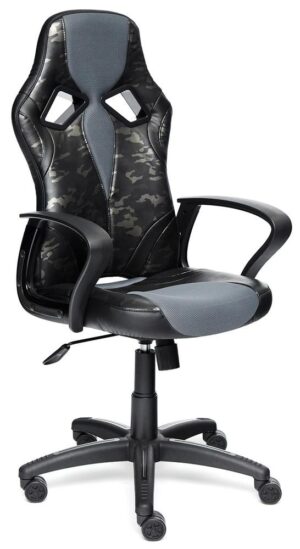 Кресло геймерское RUNNER MILITARY ( кож.зам/ткань,серый ).