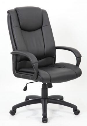 Кресло CYE257( пластик,экокожа черная)