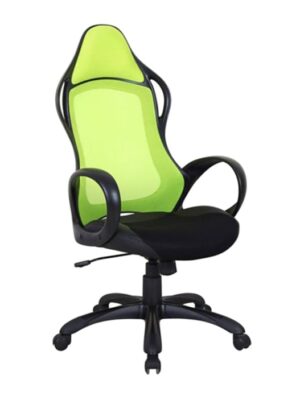 Кресло СМАРТ БЛЭК зелен./черрное ( ткань/сетка/пластик ).