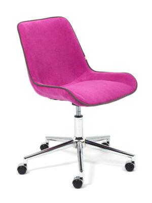 Кресло STYLE ( флок / хром ) фиолетовый