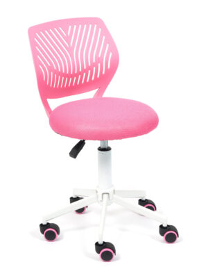 Кресло FUN ( ткань / металл ) розовый, белый