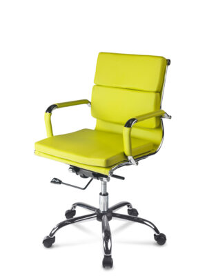 Кресло для персонала ЗУМ ЛБ зеленый ( экокожа ).