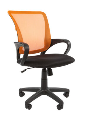 Кресло CHAIRMAN 969 (сетка/ткань/металл ) черный/оранжевый