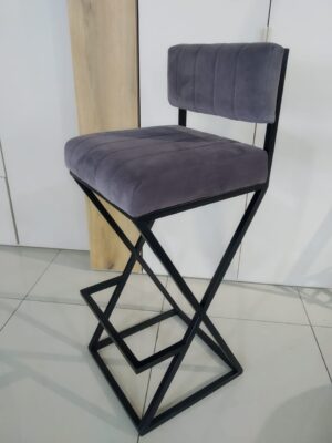 Барный стул ЛОФТ ( серый/черный ).