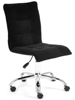 Кресло ZERO ( флок /хром ) черный