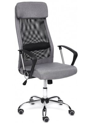 Кресло PROFIT ( ткань /сетка/ хром ) серый,черный