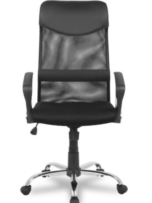 Кресло Н 935 MESH ( сетка/тканьTW /хром ) черный