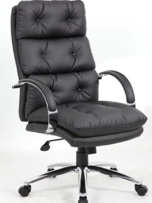 Кресло CYE 290 ( экокожа/хром ) черный