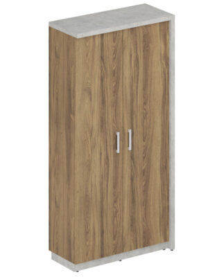 Шкаф с деревянными дверями Wood and Stone Дуб чарльстон/ Бетон чикаго (1035*454.5*2083)
