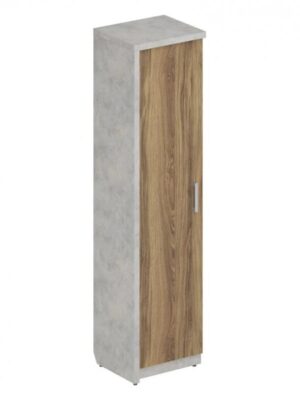 Шкаф с деревянной дверью Wood and Stone Дуб чарльстон/ Бетон чикаго (537*454,5*2083)